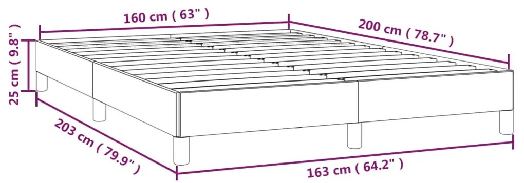 Estrutura de cama sem colchão 160x200 cm tecido cor creme