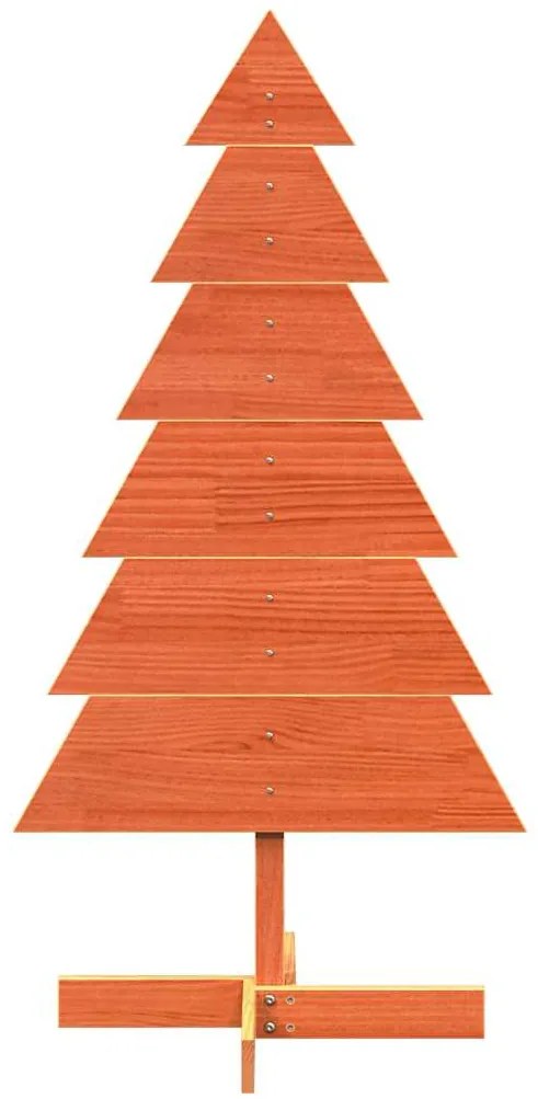 Árvore de Natal decorativa 120 cm pinho maciço castanho-mel