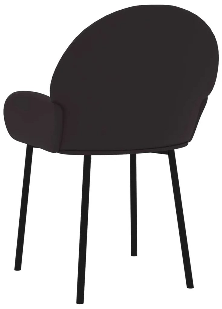Cadeiras de jantar 2 pcs couro artificial preto