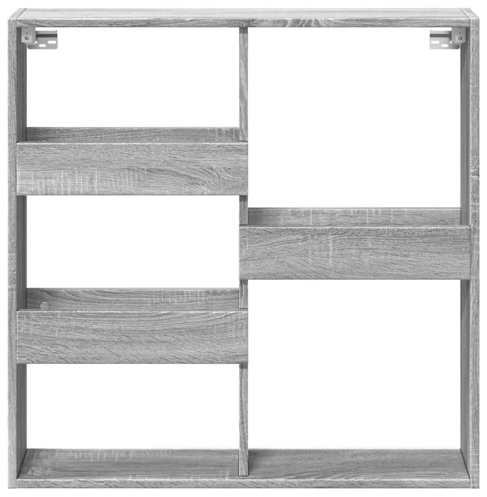 Armário parede 80x15x80 cm derivados de madeira cinza sonoma