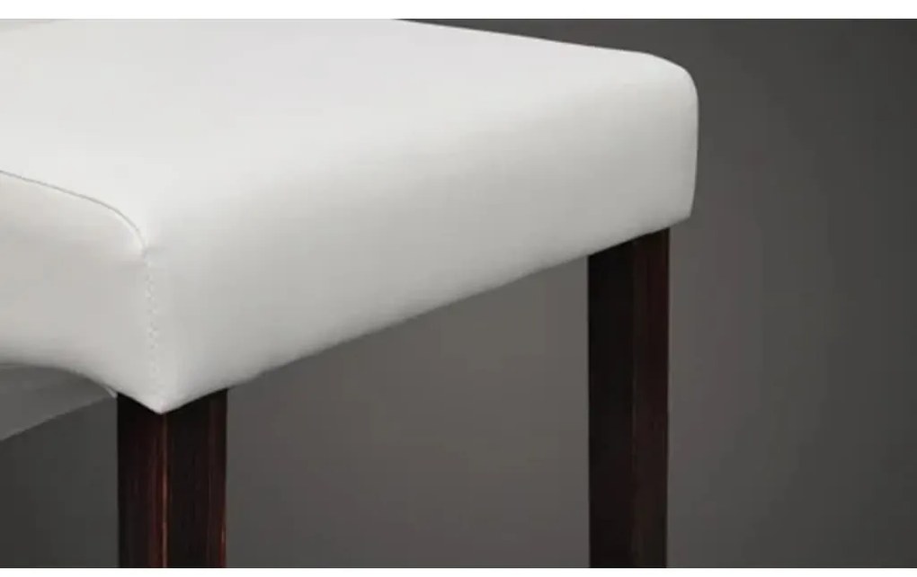 Cadeiras de jantar 2 pcs couro artificial branco