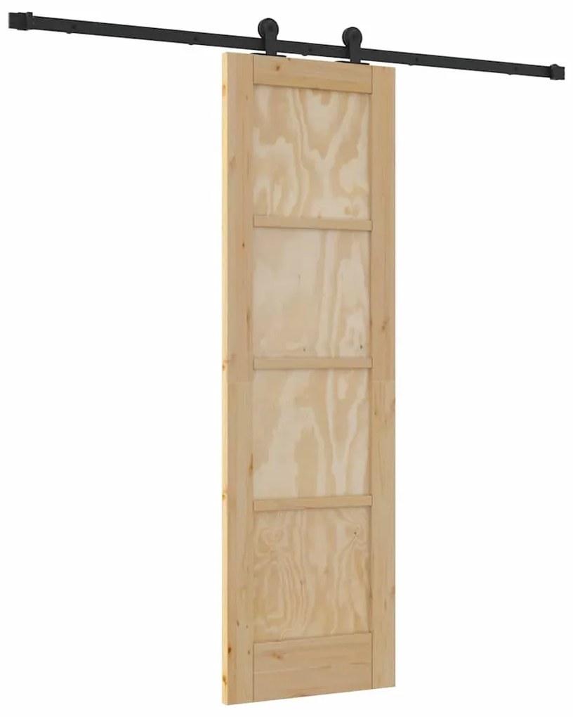 Porta deslizante vidaXL com conjunto de ferragens 61x198,5 cm Madeira