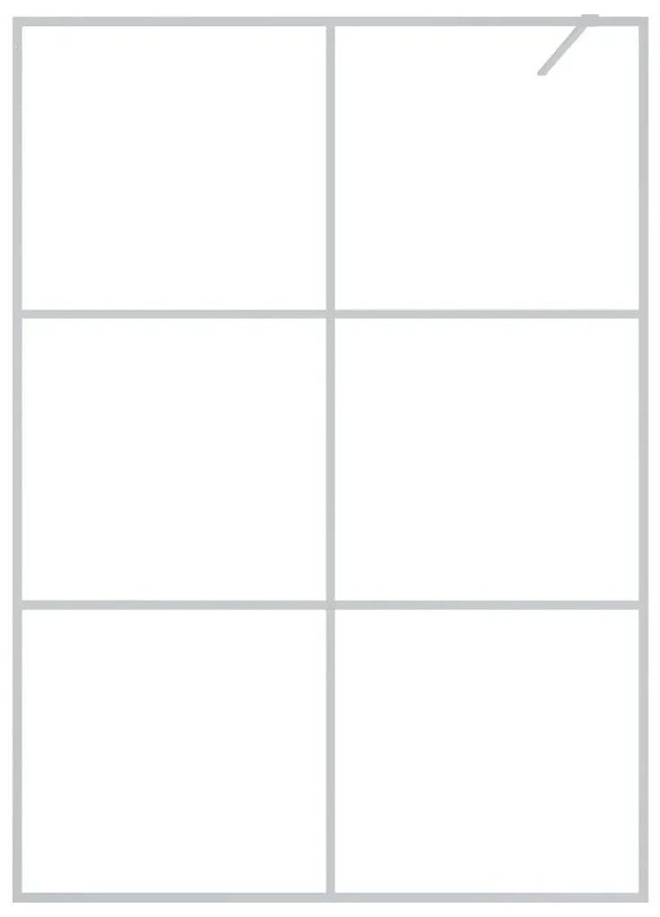 Divisória de chuveiro 140x195cm vidro transparente ESG prateado