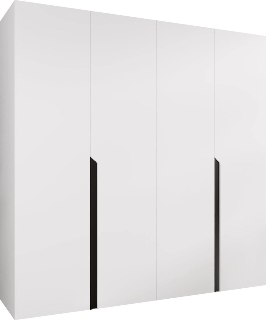 Roupeiro Hartford 581, Preto, Branco, 202x200x52cm, 135.2 kg, Portas para roupeiro: Com dobradiças