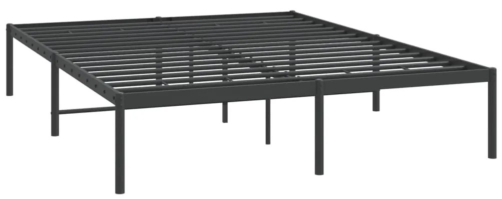 Estrutura de cama 140x200 cm metal preto