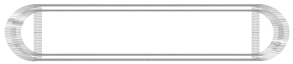 Canteiro elevado/cesto gabião 500x100x100 cm ferro galvanizado