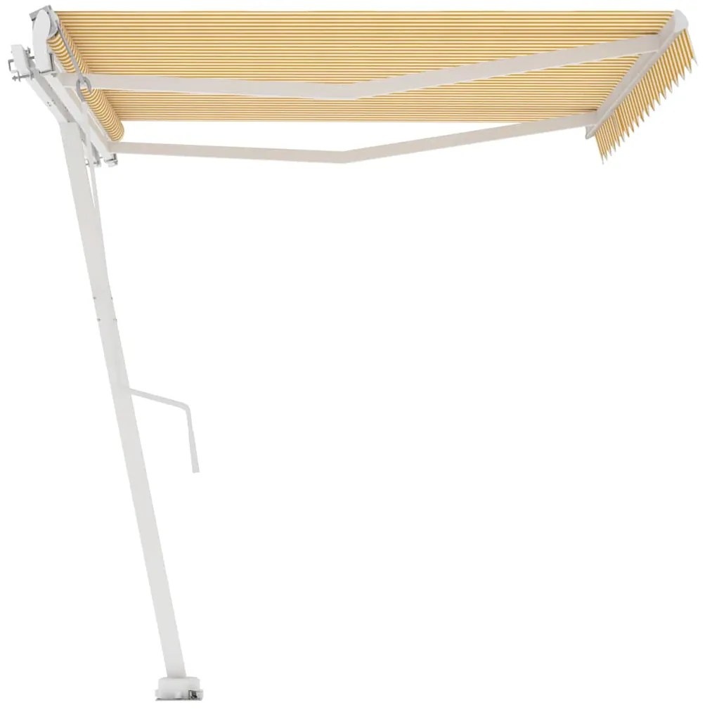 Toldo automático independente 400x300 cm amarelo e branco