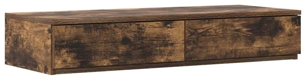 Cama de Armazenamento Carvalho Fumado 75x190 cm