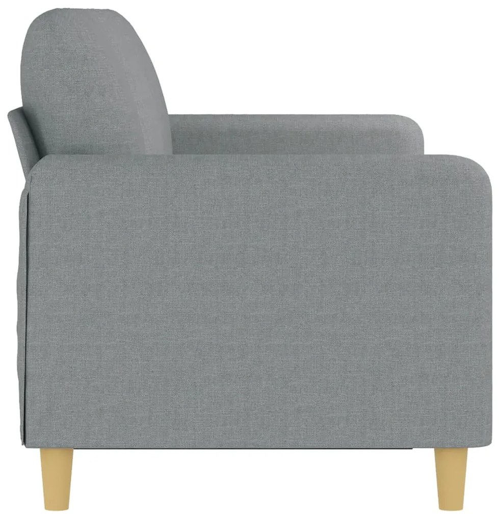 Sofá de 3 lugares 180 cm tecido cinza-claro