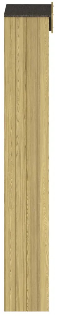 Abrigo p/ ferramentas de jardim 87x33x222 cm pinho impregnado
