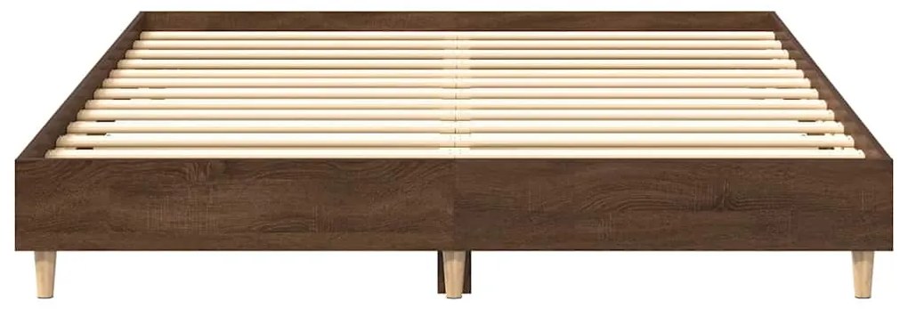 Estrutura cama sem colchão 140x200 cm carvalho castanho