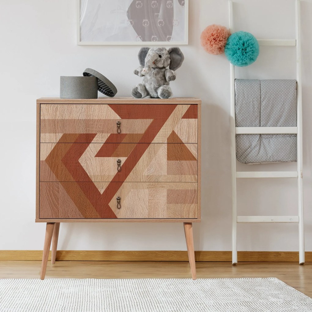 Cómoda City Trio – Multicolor – 80 cm x 89 cm x 40 cm