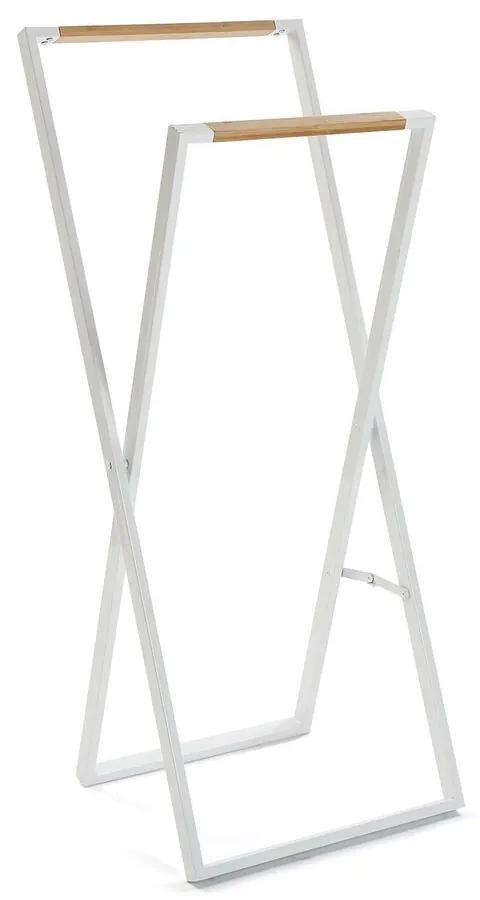 Toalheiro de Pé Versa Metal Bambu (110 x 45 x 40 cm)