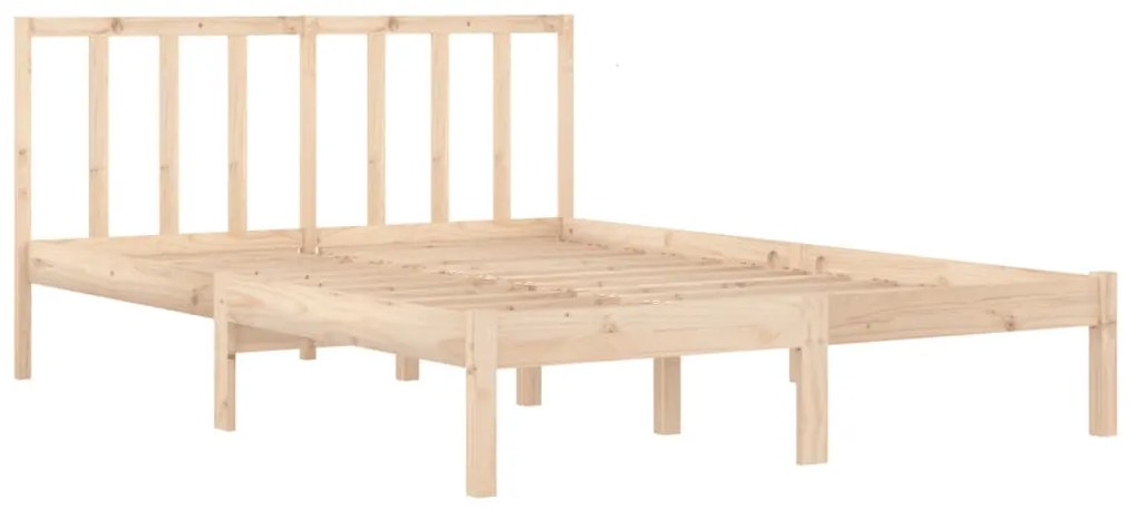 Estrutura de cama pequena casal 120x190 cm pinho maciço