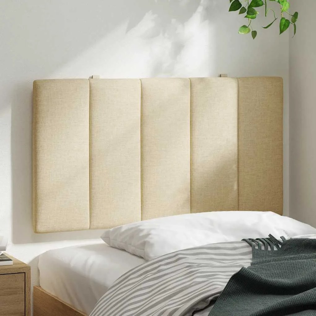Almofadão de cabeceira 90 cm tecido creme