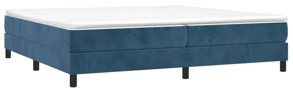 Estrutura de cama 200x200 cm veludo azul-escuro