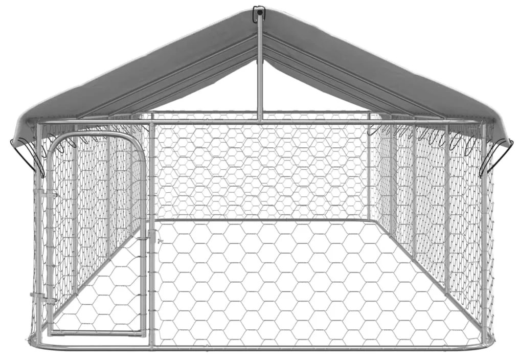 Canil de exterior com telhado 600x200x150 cm