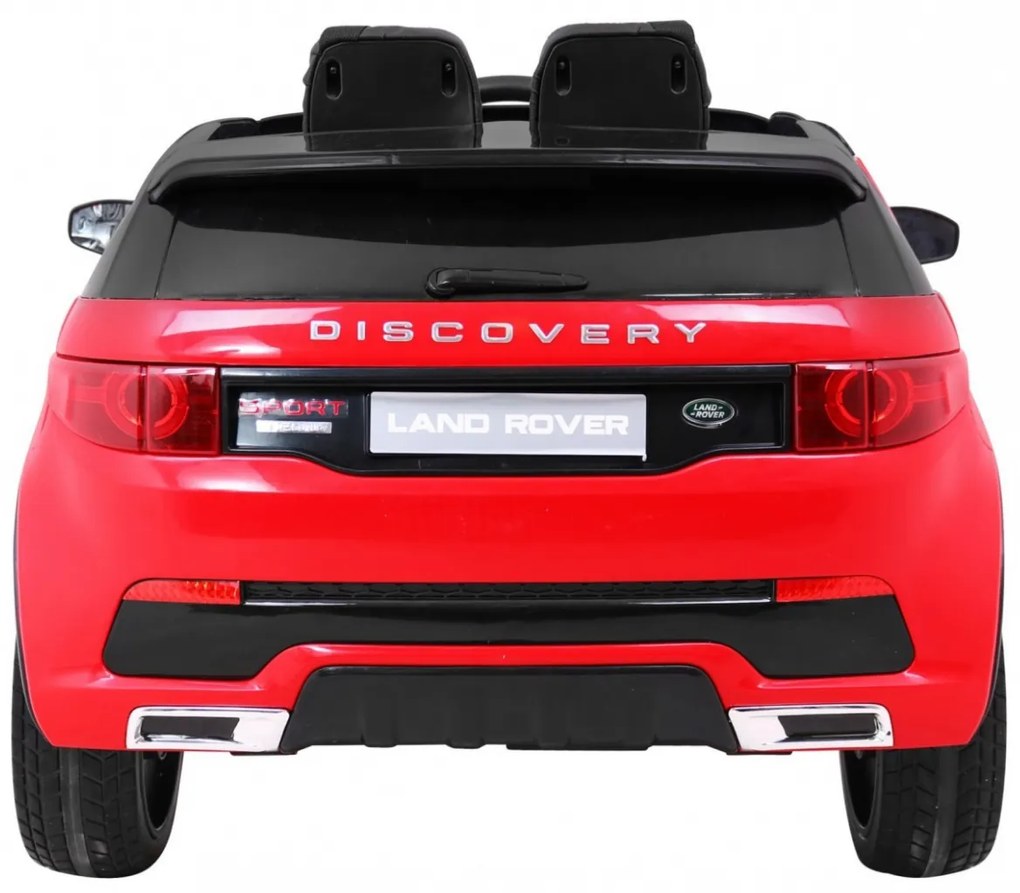 Carro elétrico para Crianças 12V Land Rover Discovery Rodas de EVA, Assento de couro Vermelho