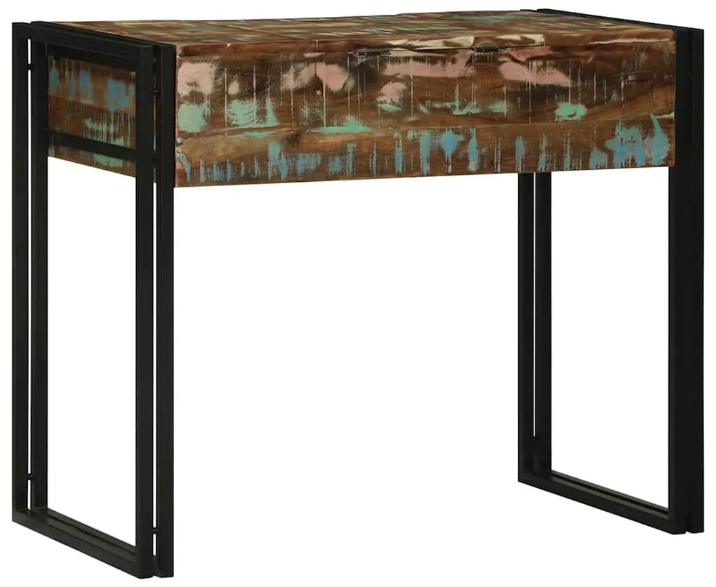Mesa de Maquilhagem 90x50x75 cm Madeira Sólida Recuperada