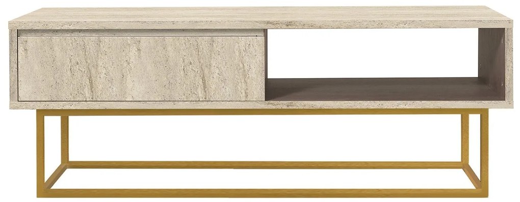 Mesa de Centro Laxus Dale – Traverten – 120x43x60 cm
