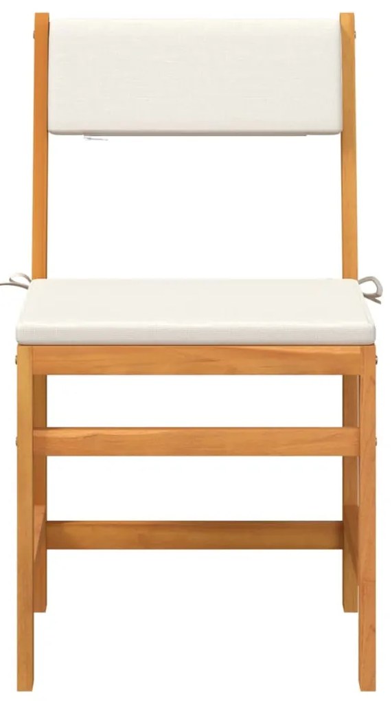 3 pcs conjunto de varanda com almofadões madeira acácia maciça