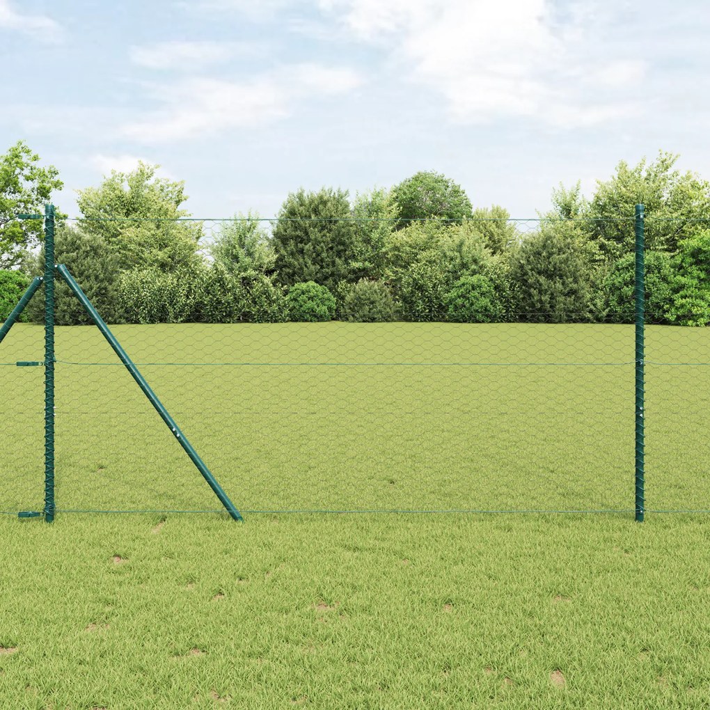 Cerca Hexagonal vidaXL Cinza 1,2x100 m Aço