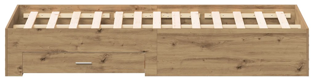 Cama com Gavetas vidaXL Carvalho Artesanal 180x200 cm Madeira Engenhar