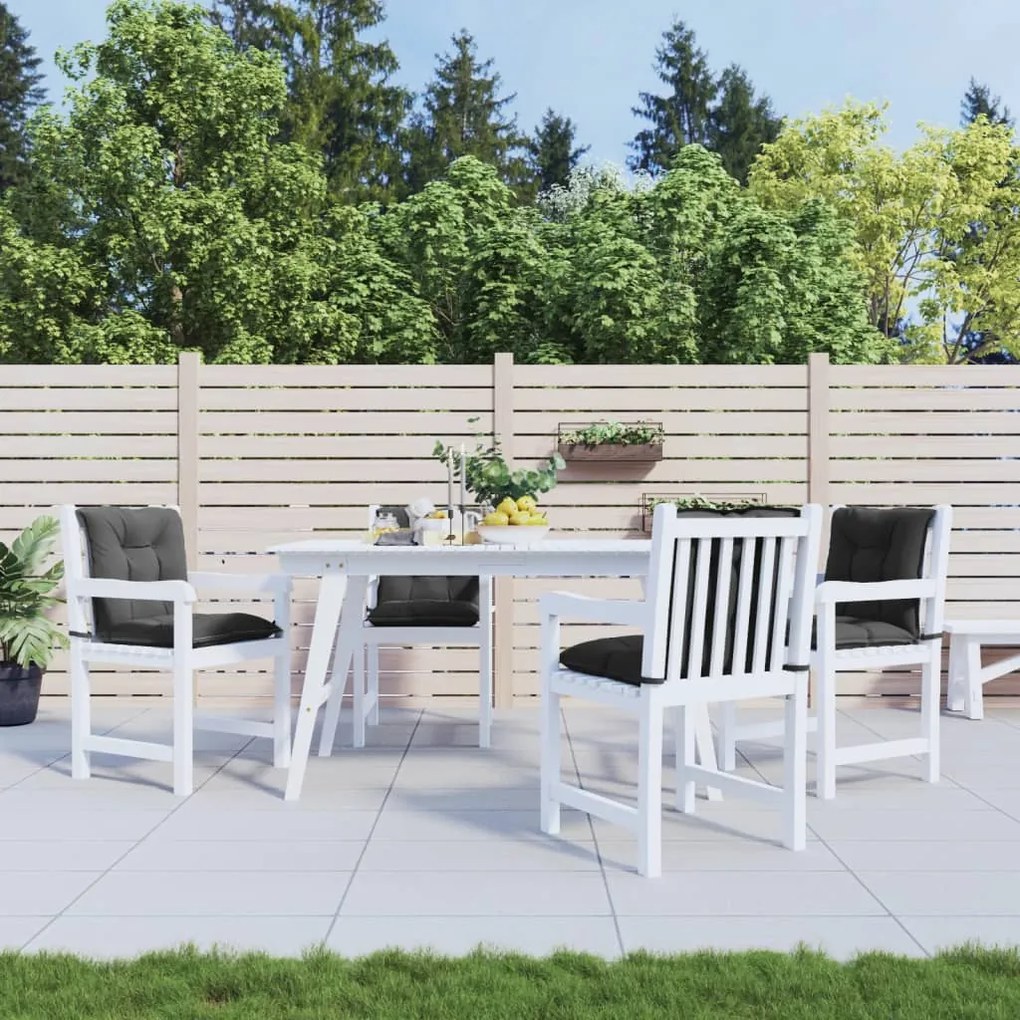 vidaXL Almofadões lombares p/ cadeiras de jardim 4pcs tecido antracite