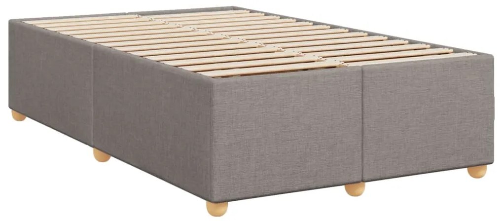 Cama boxspring c/ colchão 120x190cm tecido castanho-acinzentado