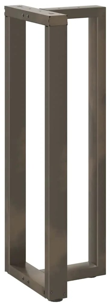 Pés de mesa de bar em forma de T, 2 peças, preto, 40x35x(110-111) cm,