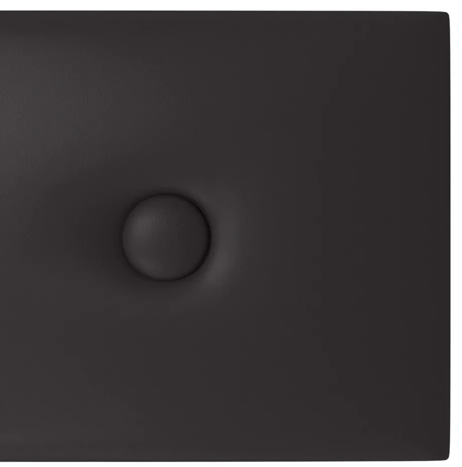 Painel de parede 12 pcs 90x15 cm couro artificial 1,62 m² preto