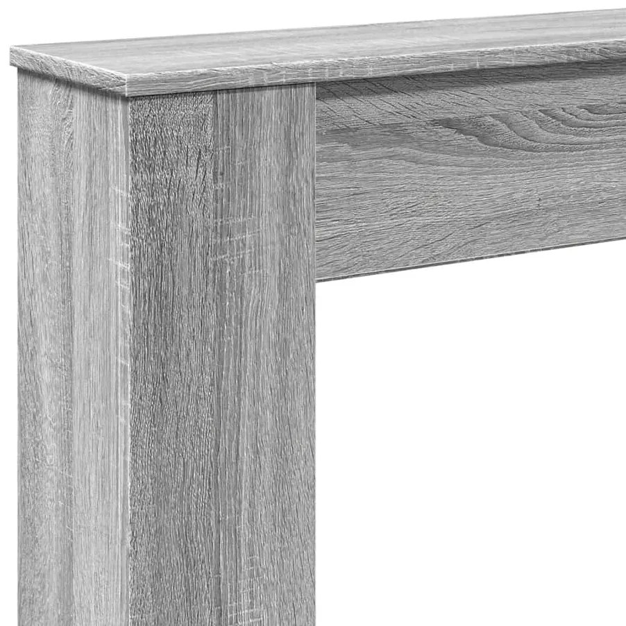 Cornija de lareira 100x20x100 cm derivados madeira cinza sonoma
