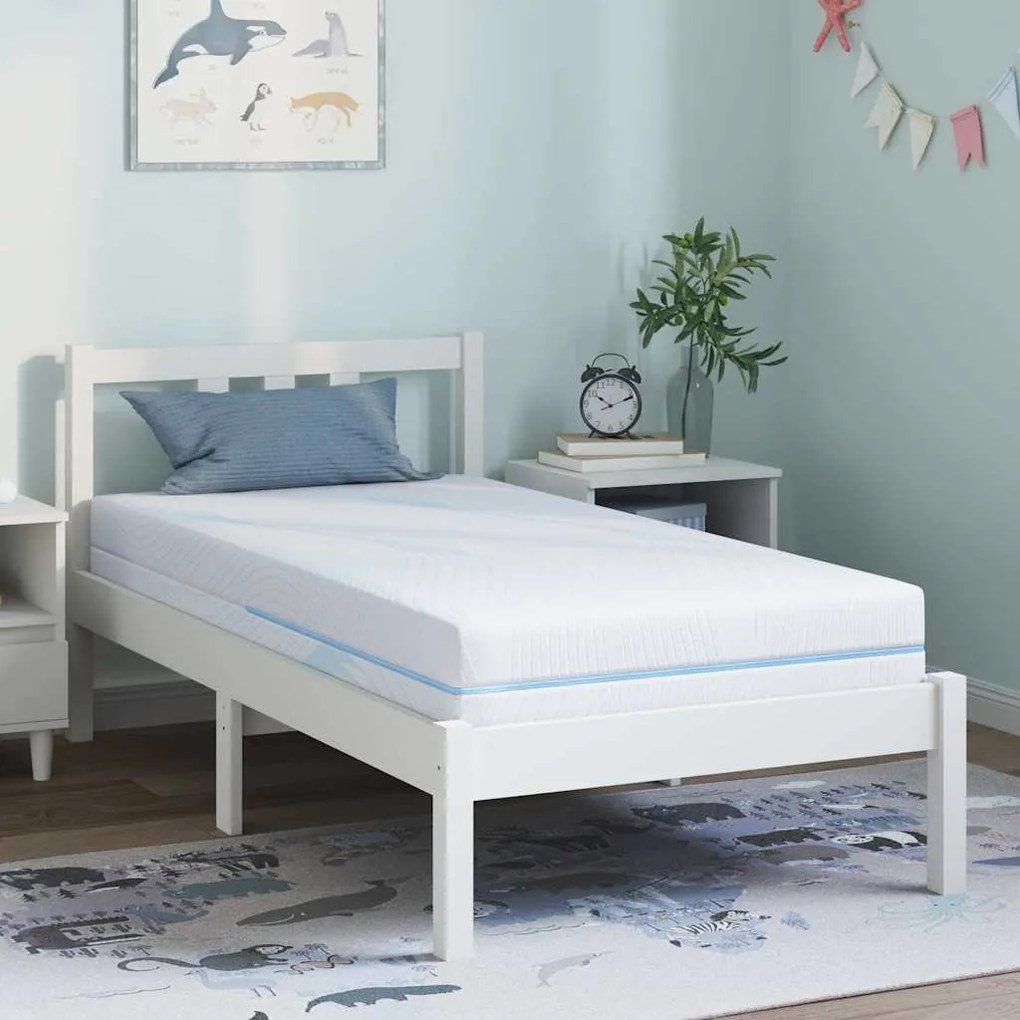 vidaXL Colchões Branco 80 x 160 cm Tecido jacquard 100% poliéster