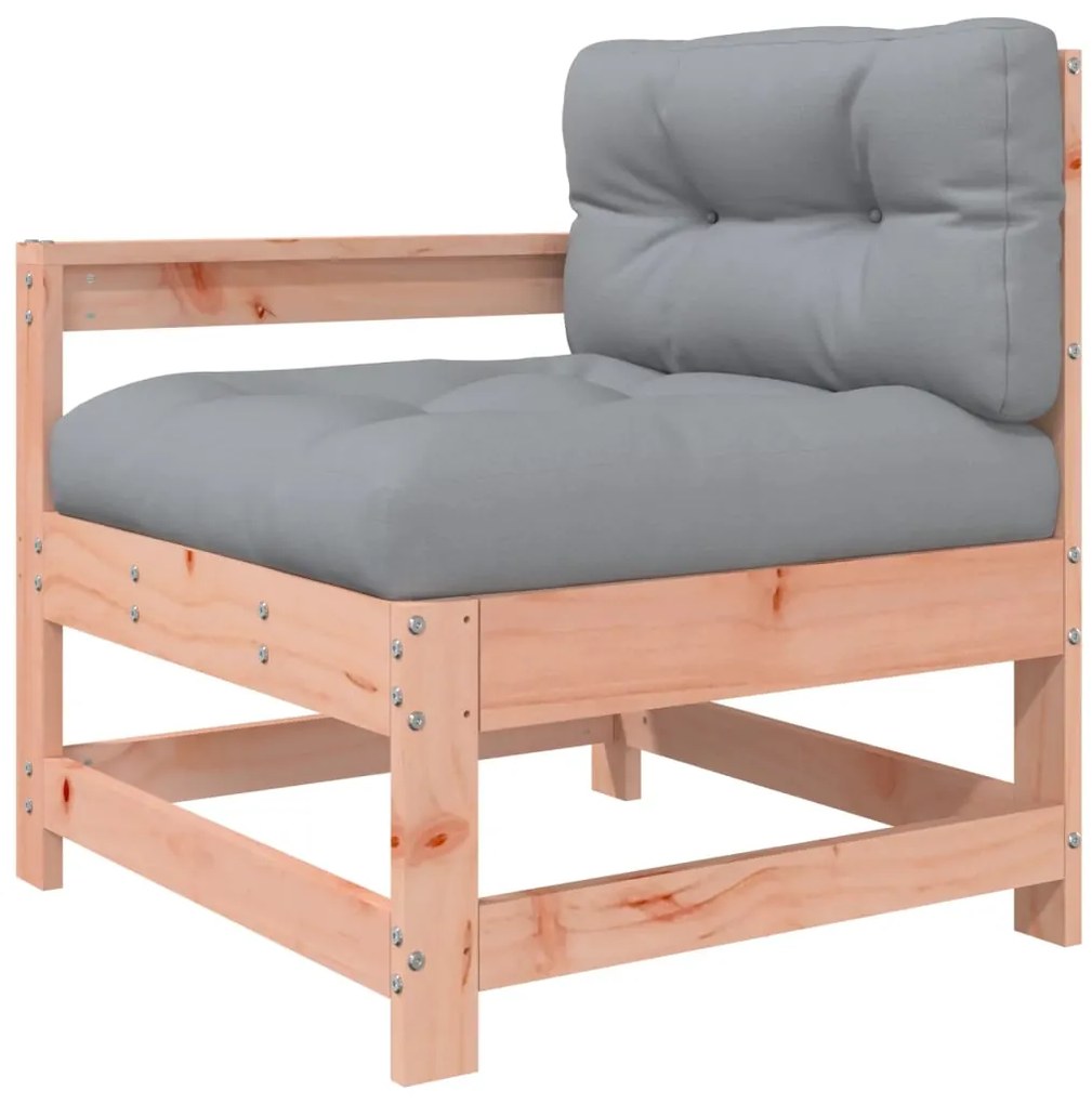 7 pcs conj. lounge jardim com almofadões madeira douglas maciça