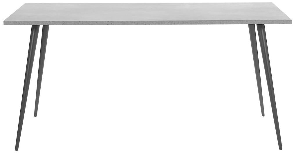 Mesa de Jantar com efeito de concreto 160 x 80 cm SANTIAGO Beliani