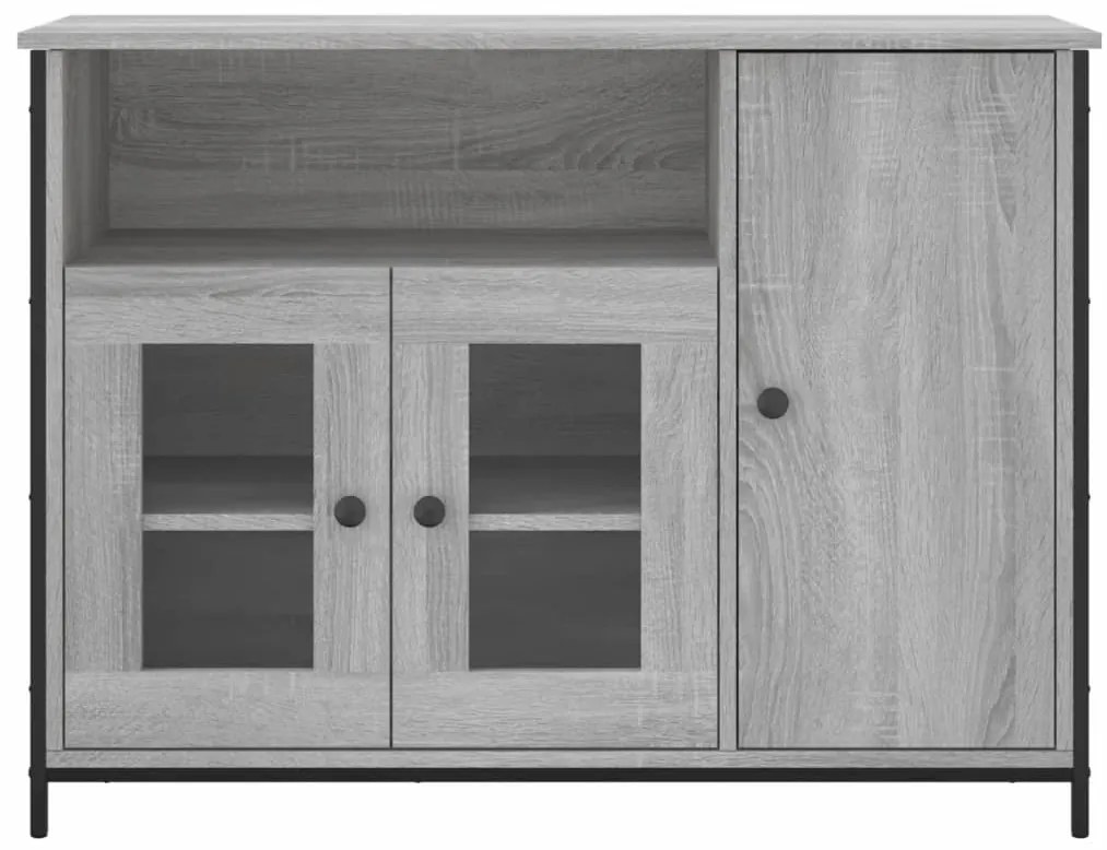 Aparador 100x35x75 cm derivados de madeira cinzento sonoma