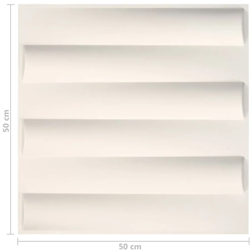 Painéis de parede 3D 24 pcs 0,5x0,5 m 6m²