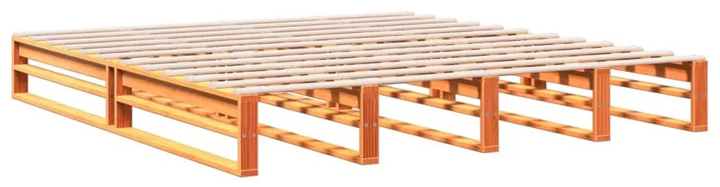 Cama com estante sem colchão 200x200 cm pinho maciço