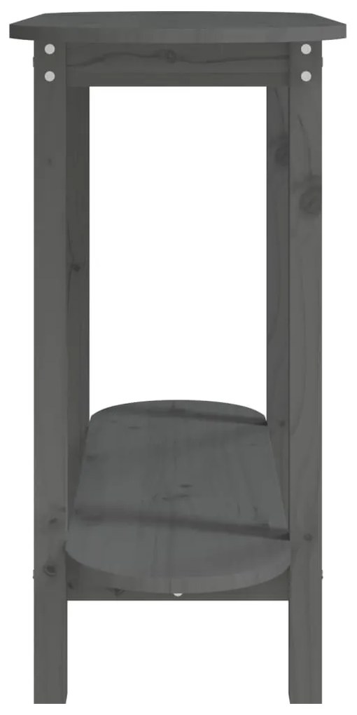 Mesa consola 110x40x80 cm madeira de pinho maciça cinzento