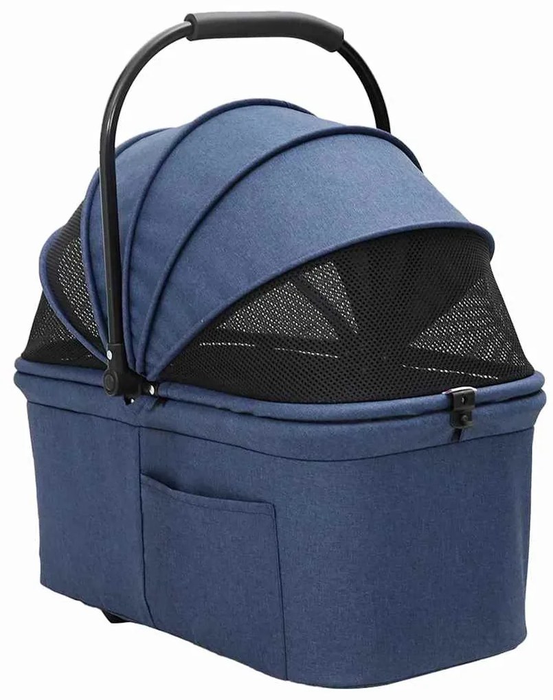 Carrinho de Pet Dobrável Azul 78 x 54 x 101 cm Tecido Oxford
