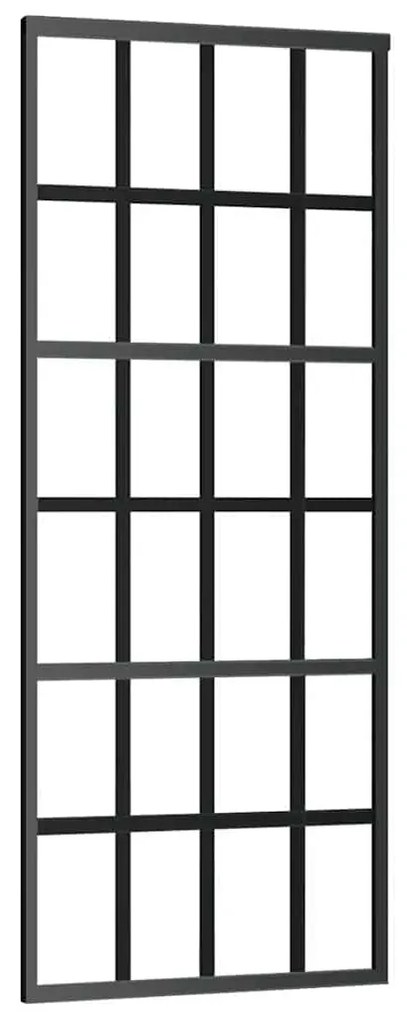 Porta deslizante c/ conj. ferragens 76x205cm vidro ESG preto