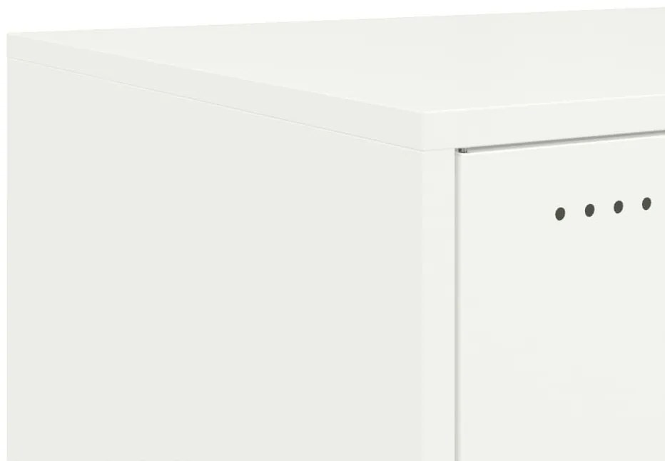 Mesa de centro 68x50x43,5 cm aço branco