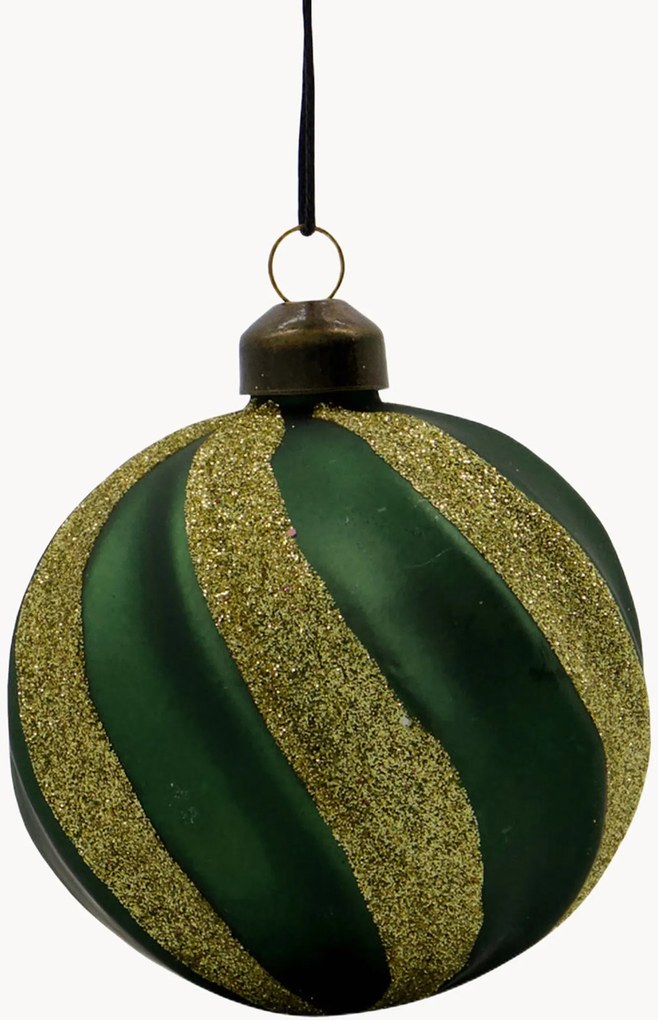 Bolas de Natal artesanais Swirl, conjunto de 4
