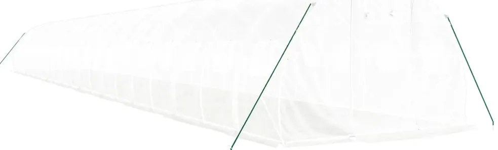 Estufa com estrutura de aço 60 m² 20x3x2 m branco
