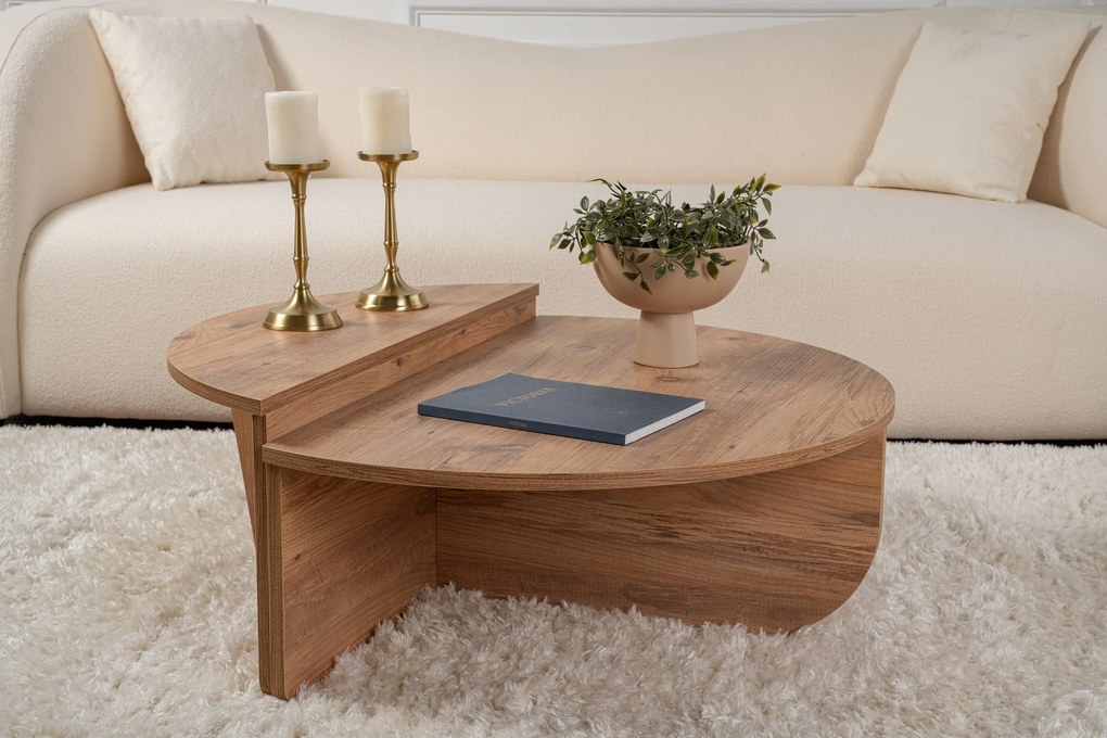 Mesa de Café Orion - Cor Pinho Atlântico - 90x30x60cm e 85x35x30cm