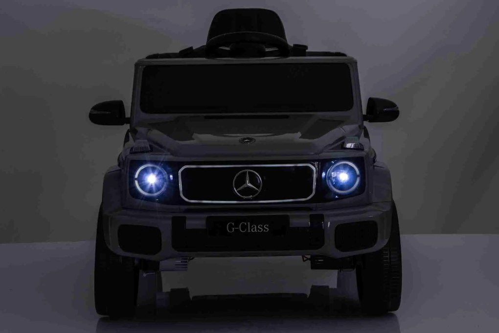 Carro elétrico Crianças 3 a 7 anos Mercedes-Benz 12V G580 Bateria Lìtio, controlo Remoto cinzento
