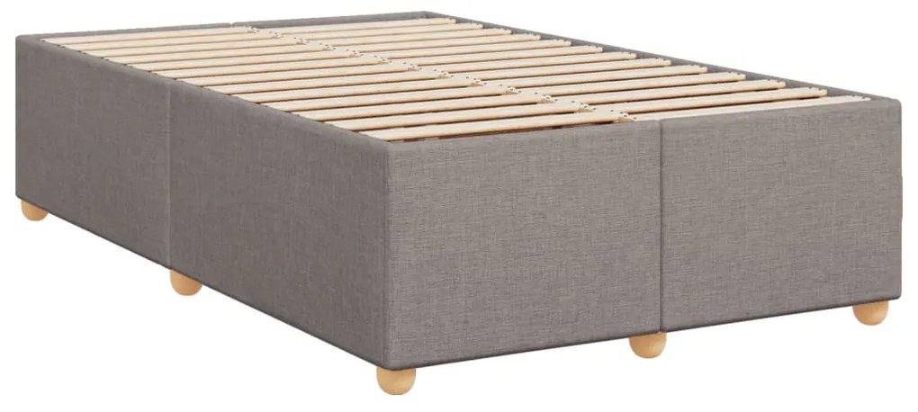 Cama boxspring c/ colchão 120x190cm tecido castanho-acinzentado