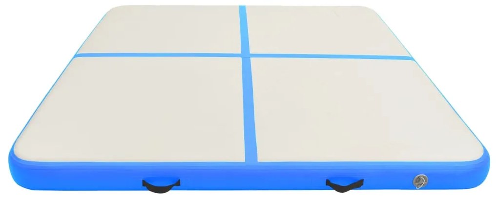 Colchão de ginástica insuflável c/ bomba 200x200x10 cm PVC azul