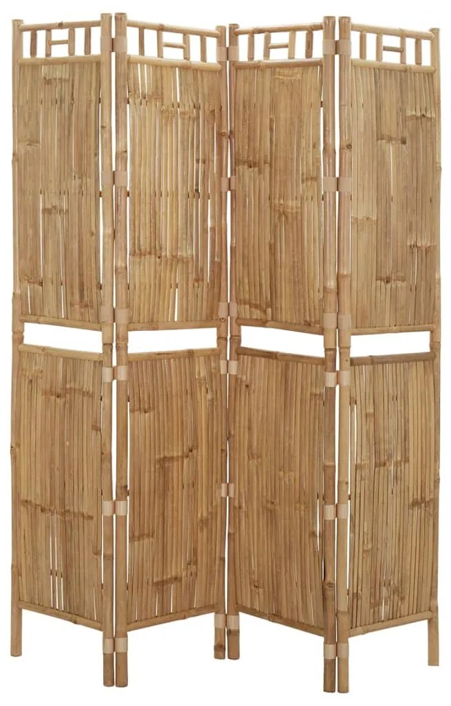 Biombo/divisória com 4 painéis 160x180 cm bambu