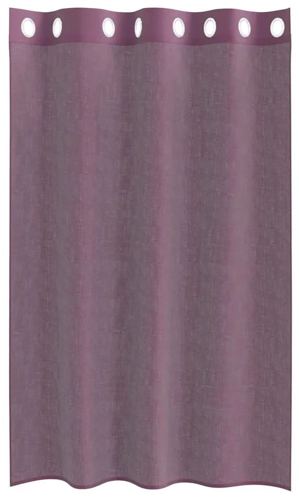 Cortinas de voile com ilhós 2 pcs roxo 140x175 cm